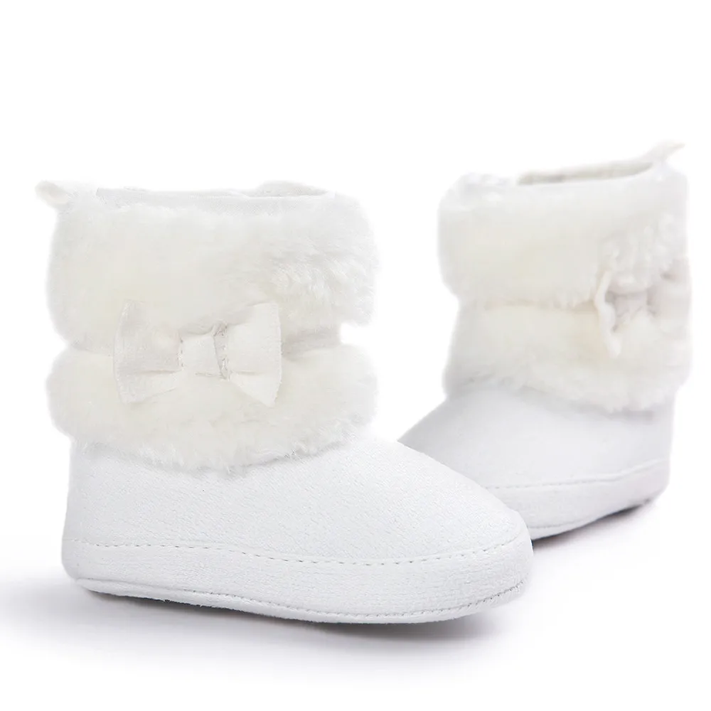 Вязаные меховые сапоги для маленьких мальчиков и девочек, 2 цвета, короткие теплые мягкие зимние теплые ботинки для маленьких мальчиков и девочек на мягкой подошве, обувь для детей 0-18 месяцев