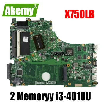 

X750LB Laptop Motherboard For Asus X750LN X750L K750L A750L mianboard i3-4010U GT740M/2GB 100% test ok