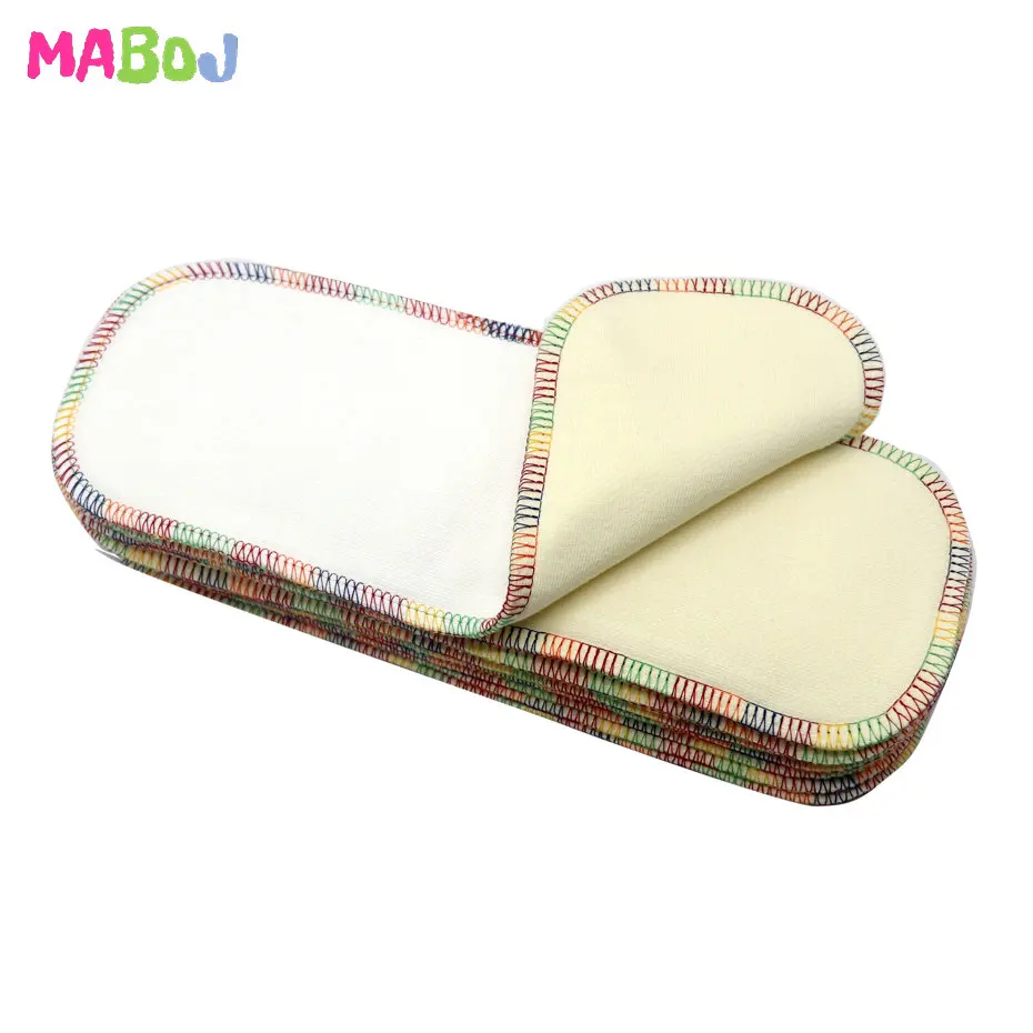 MABOJ Newborn Cloth Diaper Inserts 10 Bamboo Hemp Insert Absorbent Baby