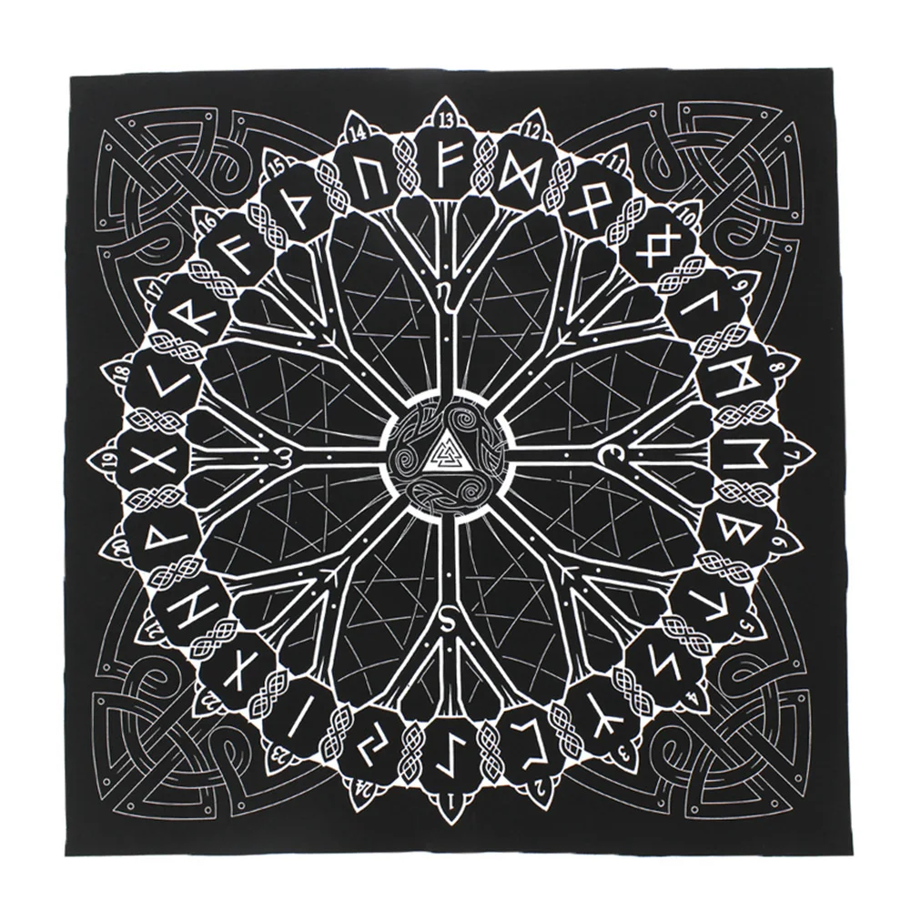 Desktop Flannel Cover Astrology Professional Playing Cards Divination Entertainment Altar Board Game Tarot Tablecloth 49x49cm