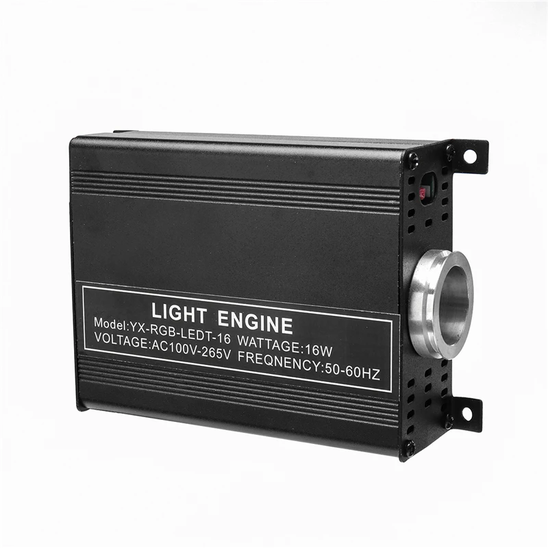 Светодиодный прожектор с дистанционным управлением, светильник RGB, регулируемый волоконно-оптический Звездный светильник, лампа для двигателя, источник драйвера, коммерческий светильник ing Black 16W