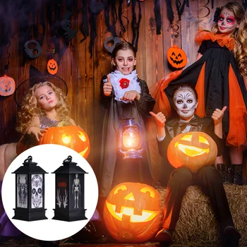

2pcs Portable Practical Reusable Lightweight Durable Night Lamp LED Lamp Lantern Light Home Halloween Party