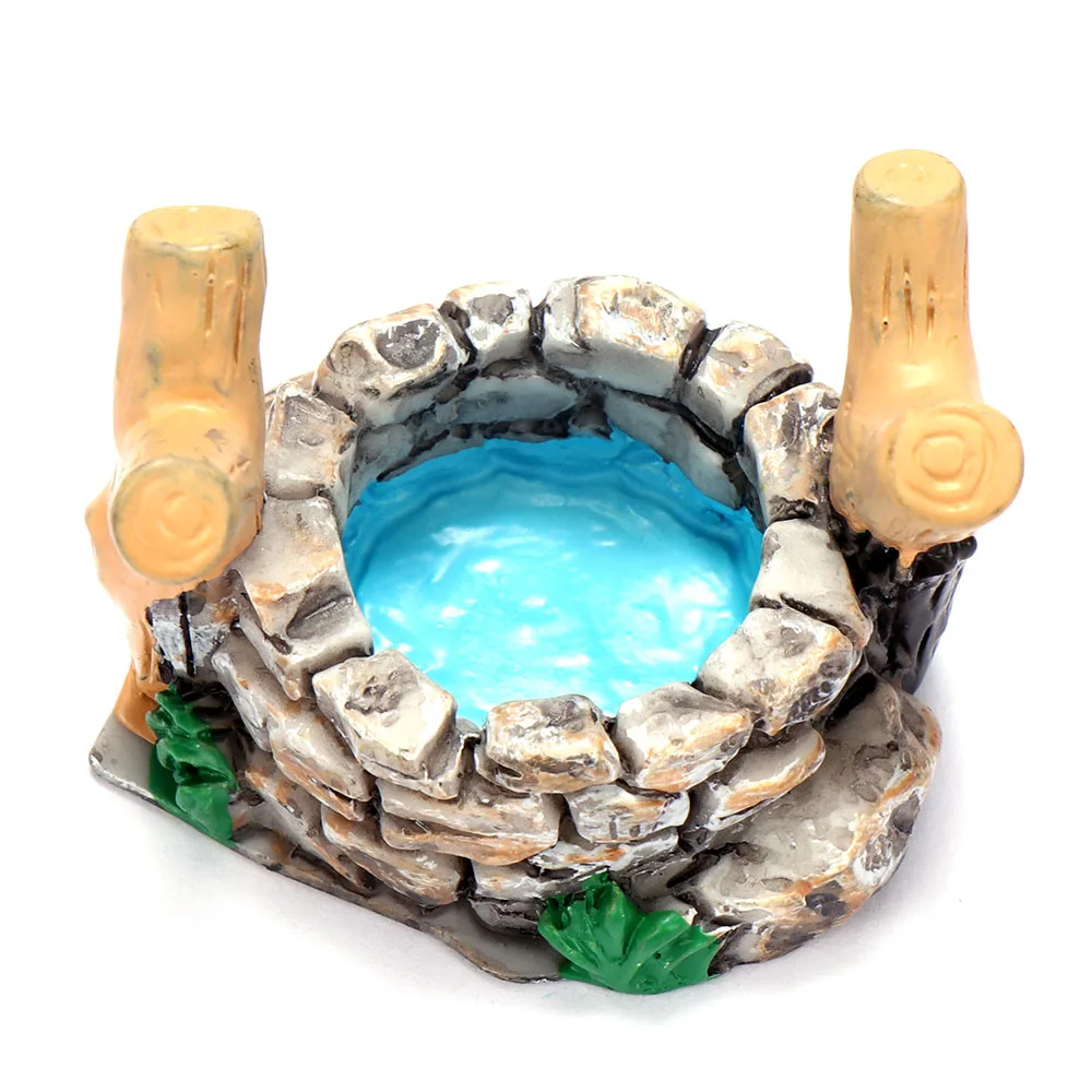 New DIY Miniature Landscape Mini Pool Fairy Tale Garden Lawn Decoration Mountain Doll HouseHome Decoration Crafts Ornaments miniature ornament