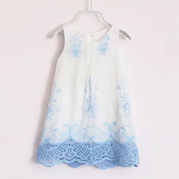 

2020 Baby Girls Princess Dress Short Sleeve Embroidery Dresses Girls Clothes Short Sleeve Tunic Dresses for kid