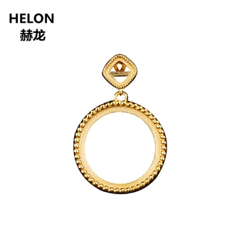 

925 Sterling Silver Women Pendant 18x18mm Round 5x5mm Cushion Cabochon Semi Mount Pendant Wholesale
