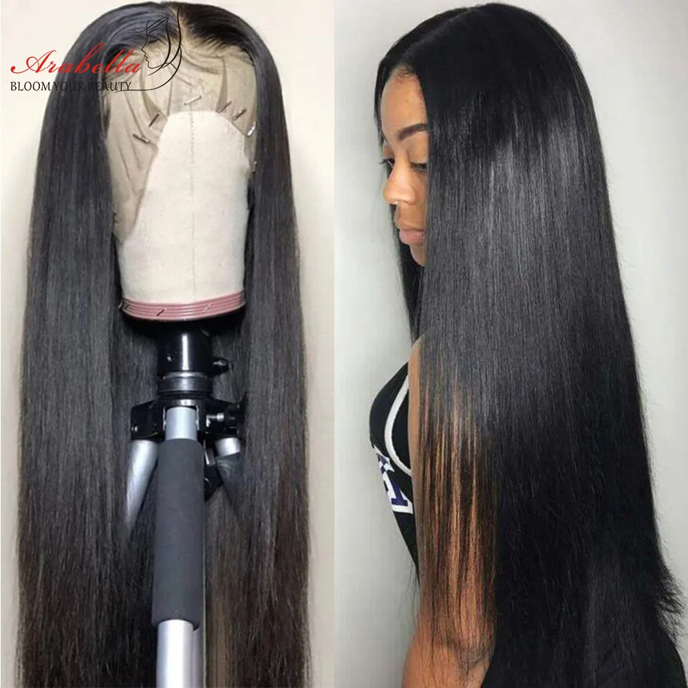 Big Sale Human-Hair-Wigs Arabella Hair Lace-Front Preplucked Straight 13X4 with for Women 180%Density y5K37NjdX