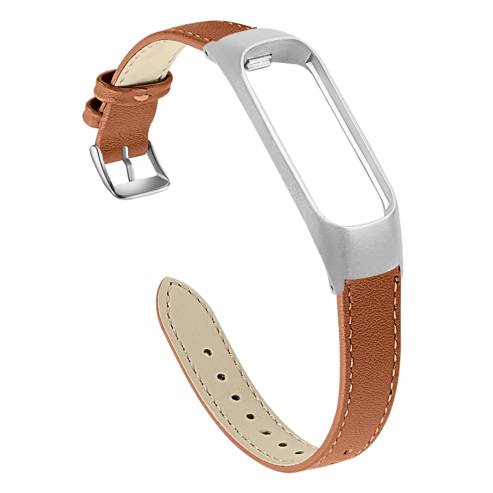 silver brown Joyozy кожаные Смарт-часы ремешок для отдыха для samsung fit e ремень подходит для e/SM R375 ремешок для samsung galaxy ремешок для часов - Цвет ремешка: silver brown