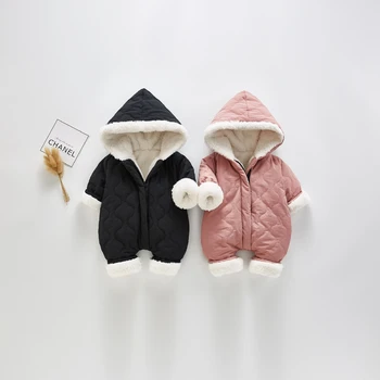 

Winter New Kids Boys and Girls Velvet Hooded Romper