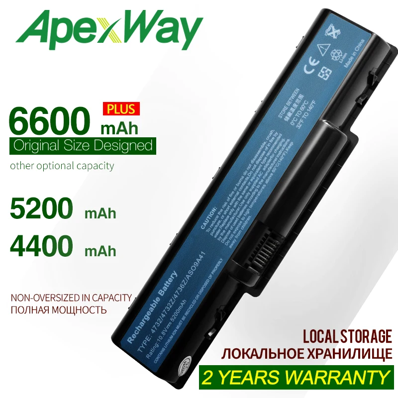 Аккумулятор ApexWay для ноутбука Acer Aspire 10 8 4732Z 5732Z 5732ZG AS09A31 AS09A41 AS09A56 AS09A61 AS09A70 AS09A71 4732 в 6