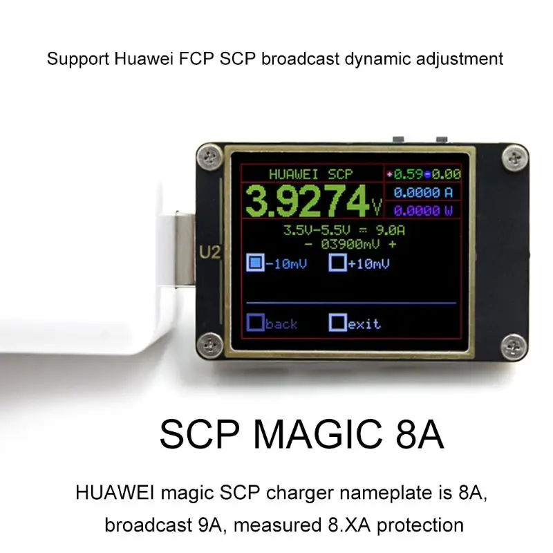 Модернизированный WEB-U2 USB тестер QC4.0+ PD3.0 2,0 PPS Быстрая зарядка протокол емкость счетчик постоянного тока 4~ 24 В 5A