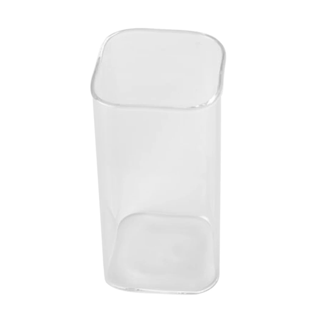  Square Glassware Clear Glass Drinking Cup Tea Water Mup