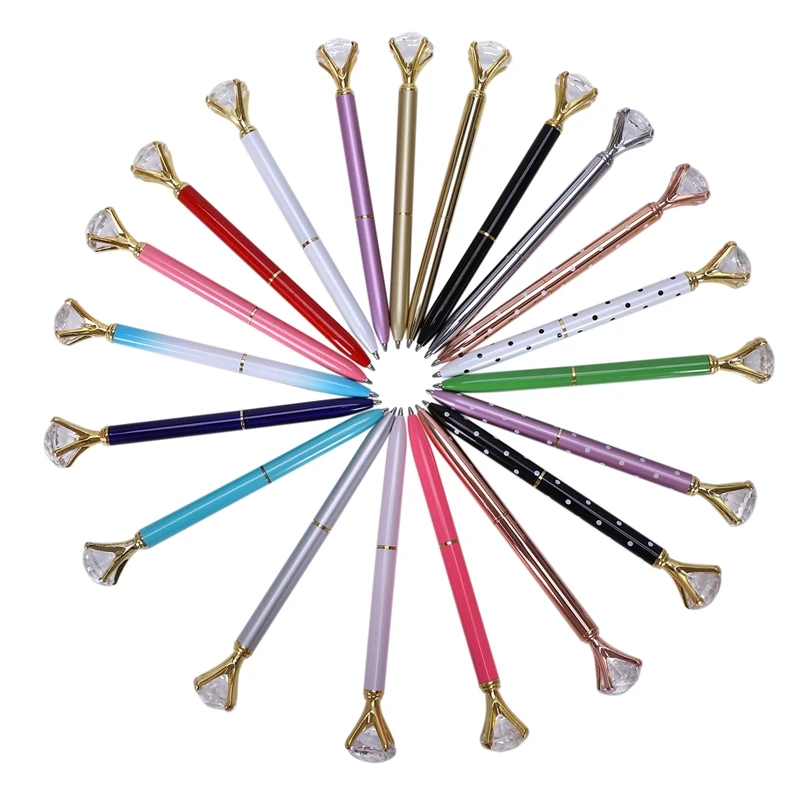 

Metal Large Diamond Pen Glass Fashion Rhinestone Pen Creative Gift Advertising Pen Ball Pen