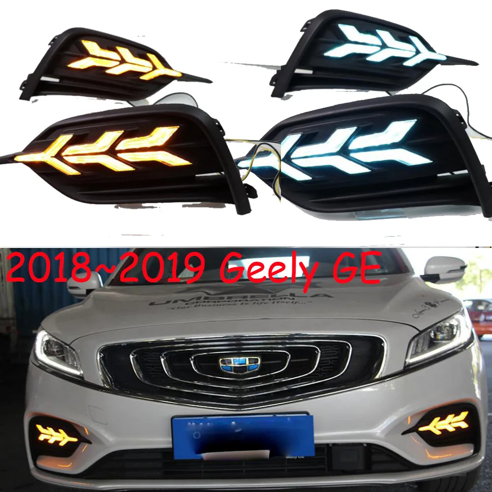 2018 ~ 2020 год для Geely Emgrand GE дневной свет Автомобильные аксессуары светодиодный DRL
