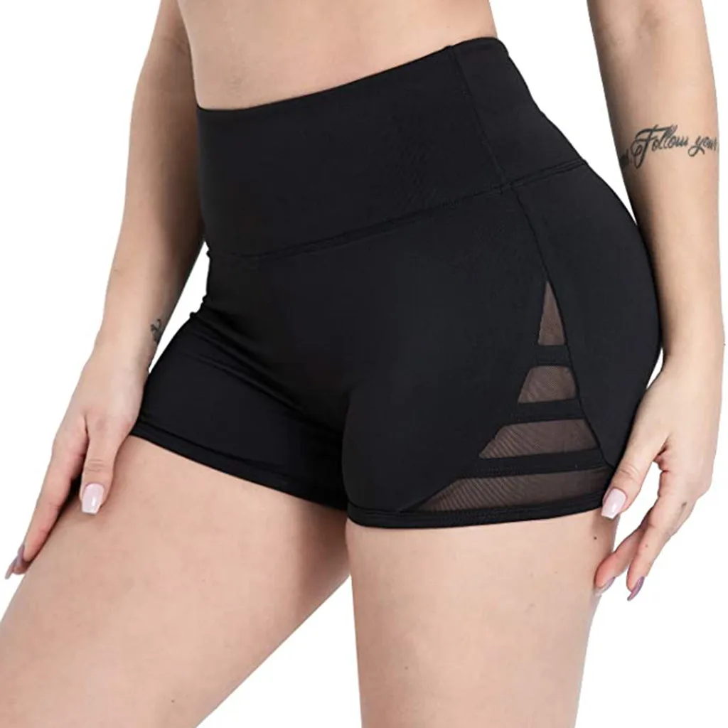 Ladies Running Seamless Shorts Women High Waist Push Up Fitness Short Female Workout Sport Shorts Breathable Gym