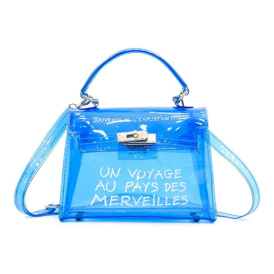 

Women Clear Transparent Shoulder Bag PVC Cute Candy Color Jelly Bags Purse Solid Handbags Messenger Crossbody Hand Bag Girl Tote
