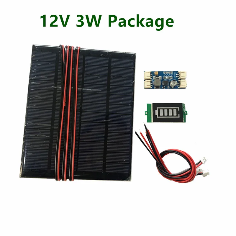 6V 3W 4.5W 6W 10W 9V 2W 4.2W 12V 2W 3W Zonnepaneel Met Min Batterij Oplader Met Batterij Display Diy Kit Ph 2.0 Kabel