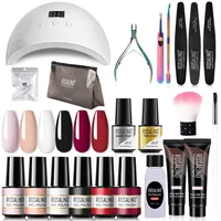 ROSALIND Nail Gel Manicure Set Lamp Gel Tools Kits For Nails Art UV Lamp Semi Permanent Nail Gel Polish Set With Base Top Coat 1