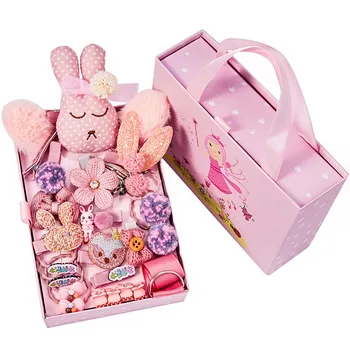 

Children's hairpin girl baby clip headdress Korea cute princess crown hairpin girl fashion jewelry Gift set