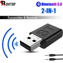 2 в 1 беспроводной Bluetooth 5,0 приемник адаптер USB Bluetooth передатчик стерео аудио наушники адаптер для ТВ динамик автомобильный комплект