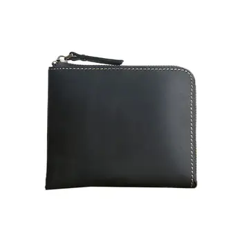 

Man's Leather Wallet ID Credit Card Holder Business Zipper Coin Change Purse