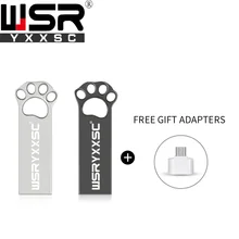 Милый металлический usb флеш-накопитель 16 ГБ, Водонепроницаемая usb память 8 ГБ 32 ГБ, реальная емкость 128 ГБ, высокоскоростной флеш-накопитель 64 ГБ 4 ГБ