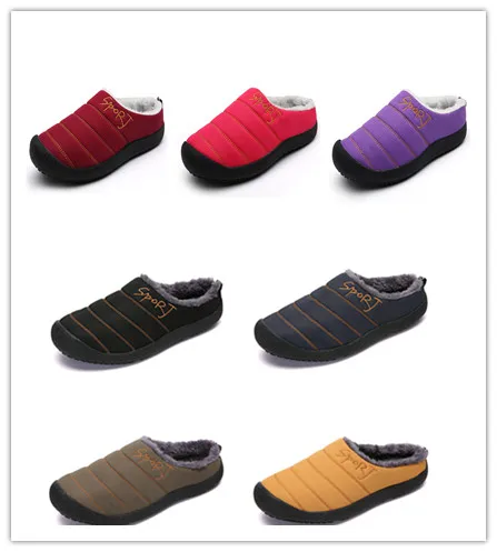 Зимние мужские тапочки; коллекция года; домашняя теплая обувь на платформе; бархатные пушистые повседневные кроссовки; большие размеры 36-48