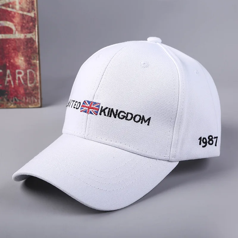 Высокое качество, надпись UK 1987, шляпы для папы, милая бейсбольная Регулируемая Кепка для девушек, хип-хоп, для мужчин и женщин, Повседневная Кепка, черная, белая, бежевая