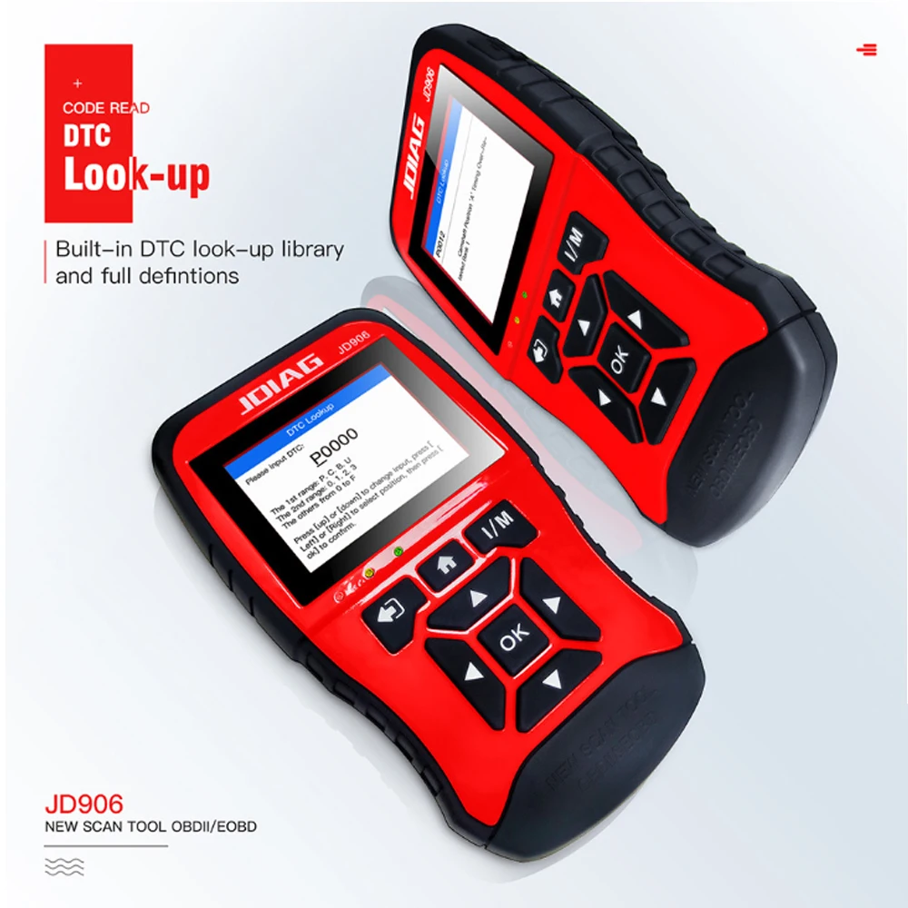JDiag JD906 автомобильный диагностический инструмент OBD2 считыватель кода