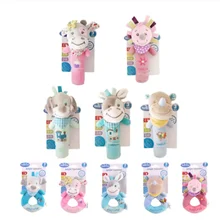 Hochet à main pour bébé de 0 à 12 mois, Animal, jouet doux, mobile, mignon, en peluche, sensoriel, pour tout petit, 1 pièce