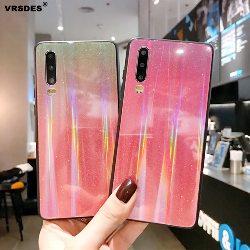 Чехол из закаленного стекла для Huawei Honor 8S 8X MAX 9X Pro V9 V10 10i 10 Lite блестящий чехол с
