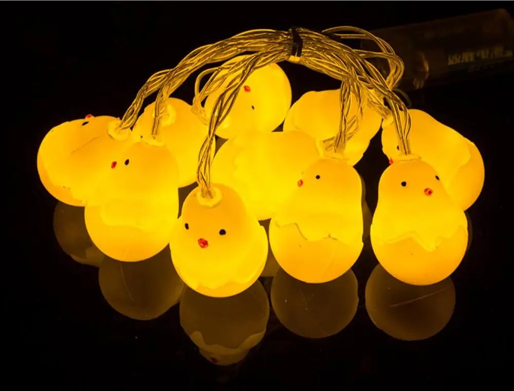 Гирлянды на батарейках 10/20LED огни в форме курицы восхитительный декор для сада вечерние для детской комнаты патио стены