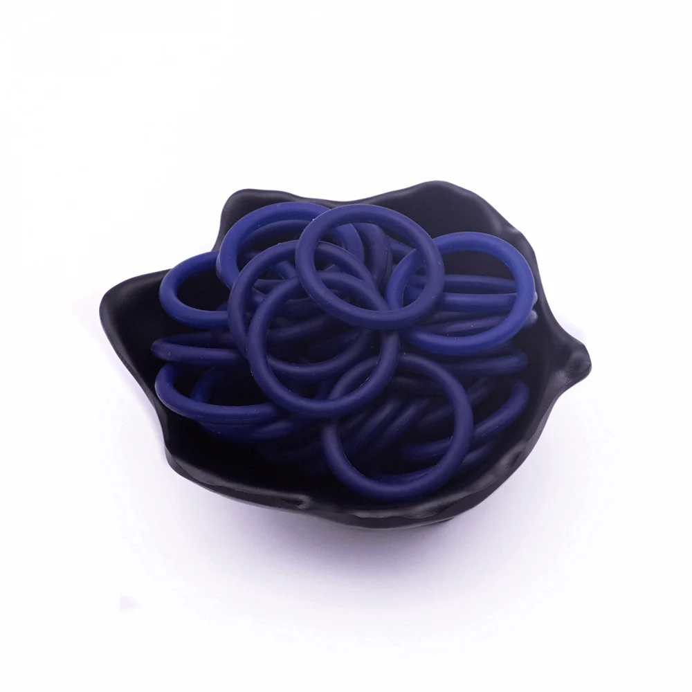 navy blue 10 шт. Прозрачная Силиконовая пустышка для младенцев, кольцо-пустышка, адаптер для мам, уплотнительное кольцо, не содержит бисфенол, пищевой продукт для Nuk, внутренний размер 21,5 мм - Цвет: navy blue