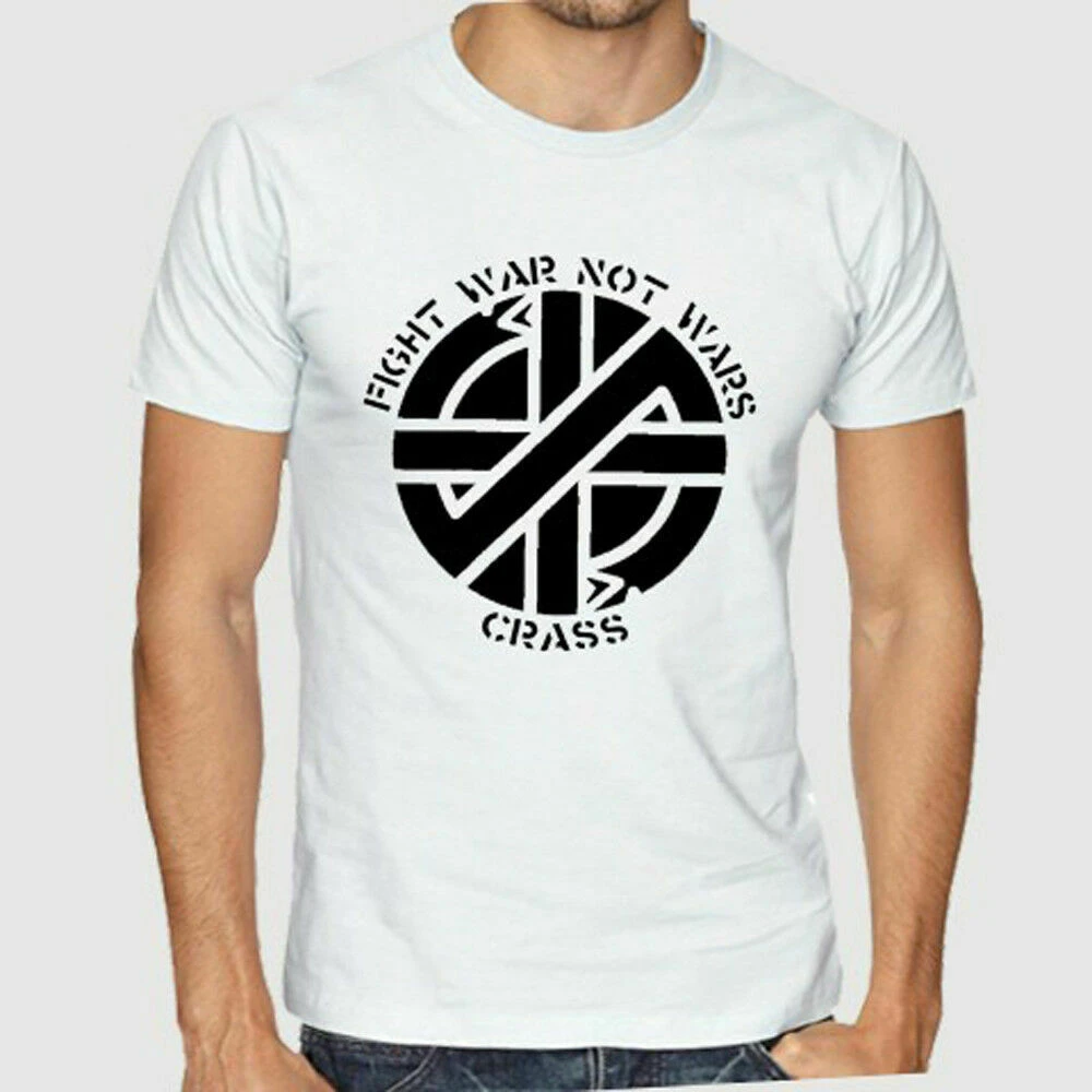 Crass Band Logo панк Рок Мужская Футболка размер S-3Xl Бесплатная доставка Высокое