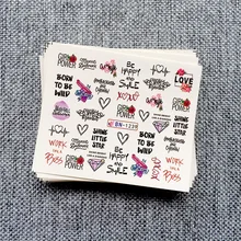 10 pièces/ensemble lettre abstraite lignes conceptions autocollant pour ongles décalcomanies transfert d'eau ensembles Nail Art décor beauté conseils 2019 Newst(China)