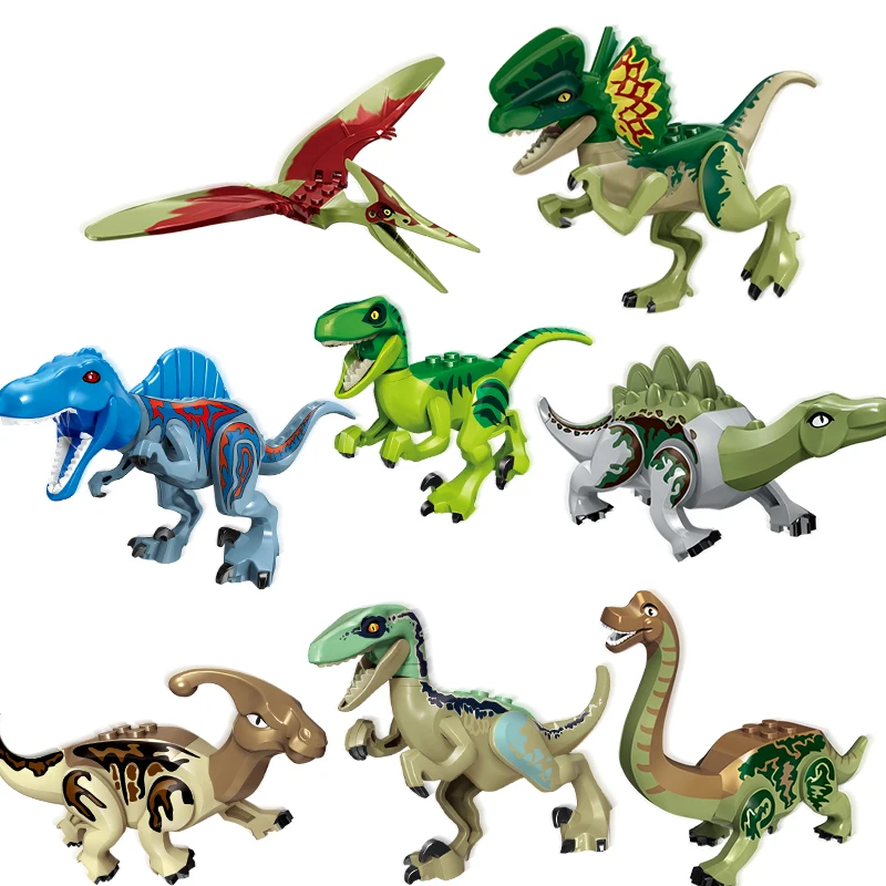 Конструктор мир Юрского периода динозавр строительные блоки серия Velociraptor T-Rex