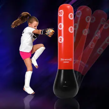 

New Vertical PVC Inflatable Punching Bag Adult Children Punching Boxing Manual Bag Pump Inflatable Bag Air Boxing Thickened Z0X9