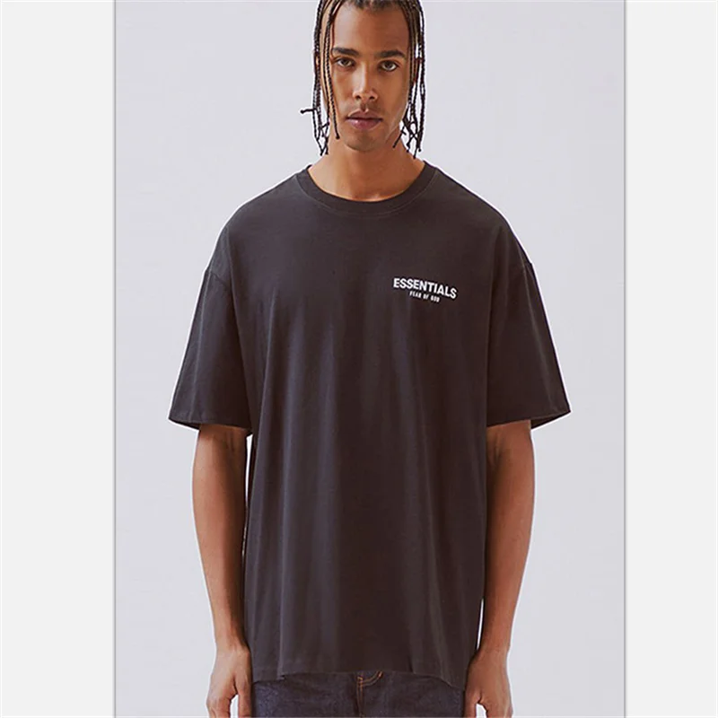 T-shirt trendy hip-hop fog essentials boxy t shirt men women casual high-quality essentials t-shirts top tee harajuku