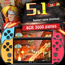 RS-06 портативные игровые плееры 5,1 дюймов экран видео игровая консоль встроенный 3000 классические игры сохранение/загрузка 32 Гб лучший подарок