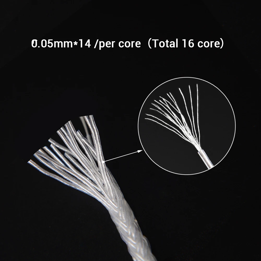 NICEHCK C16-1 16 Core посеребренный кабель 3,5/2,5/4,4 мм разъем MMCX/2Pin/QDC/NX7 для CCAKZ ZSX C12 TRNV90 TFZ QDC DB3 NX7 PRO BL03