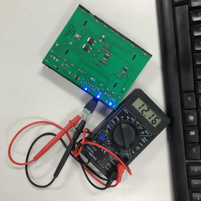 USB 5 в 2 а постоянного тока 12 В 10 А выход 6x18650 батарей DIY Power Bank зарядное устройство