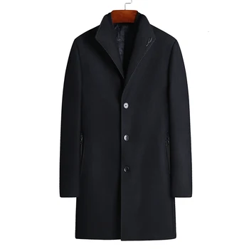 

2019 new Plus size 8XL 7XL 5XL luxurious Wool & Blends Mans Long Jackets Autumn Winter Coats Men Business Casual Male Jacket