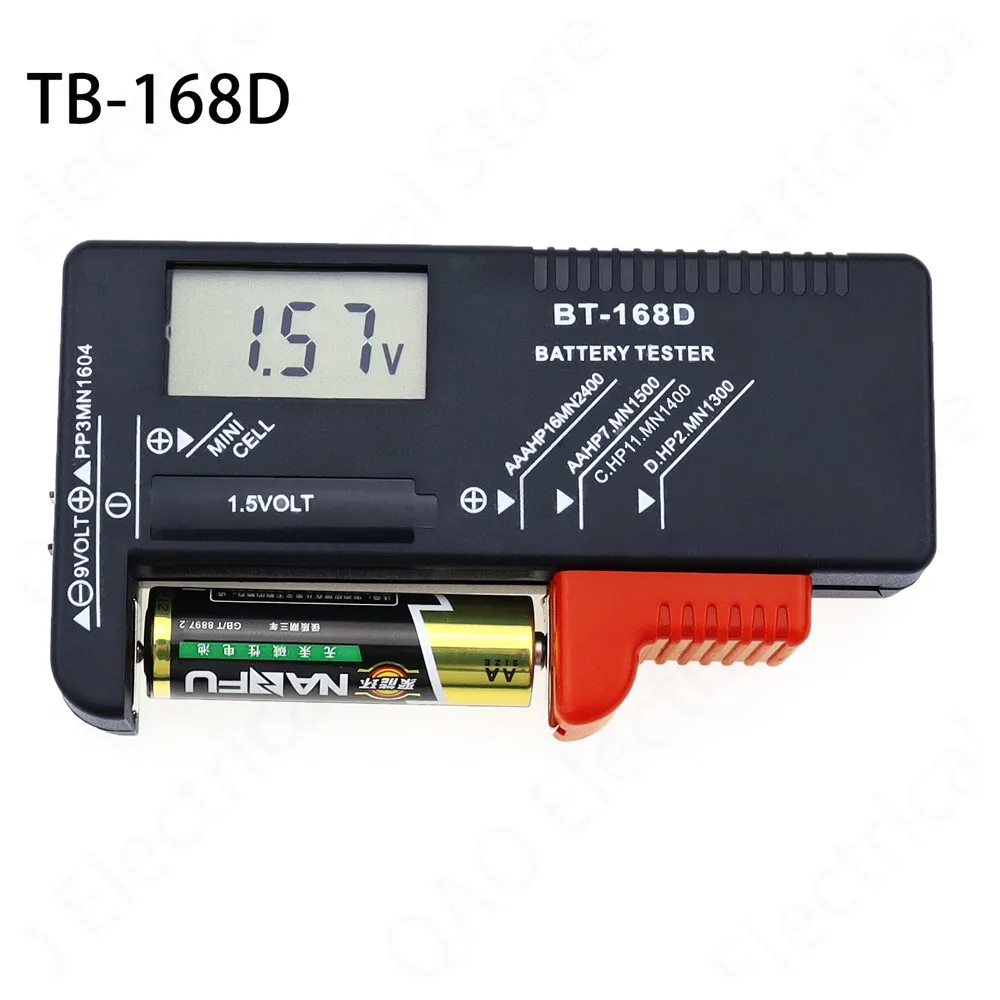 

BT-168 PRO Digital Battery Capacity Tester for 18650 14500 Lithum 9V 3.7V 1.5V AA AAA Cell C D Batteries Tester M05 20 Dropship