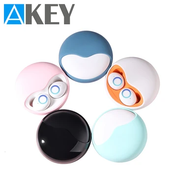 

AKEY True Wireless Bluetooth Mini Headset 5.0 Tws Macaron Colors Waterproof Sweatprrof Noise Reduction