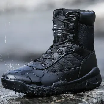 

Genuine New Military Combat Boots Men's Security Ultra-Light Breathable Hight-Top Shoes Special Forces Combat Desert Boots