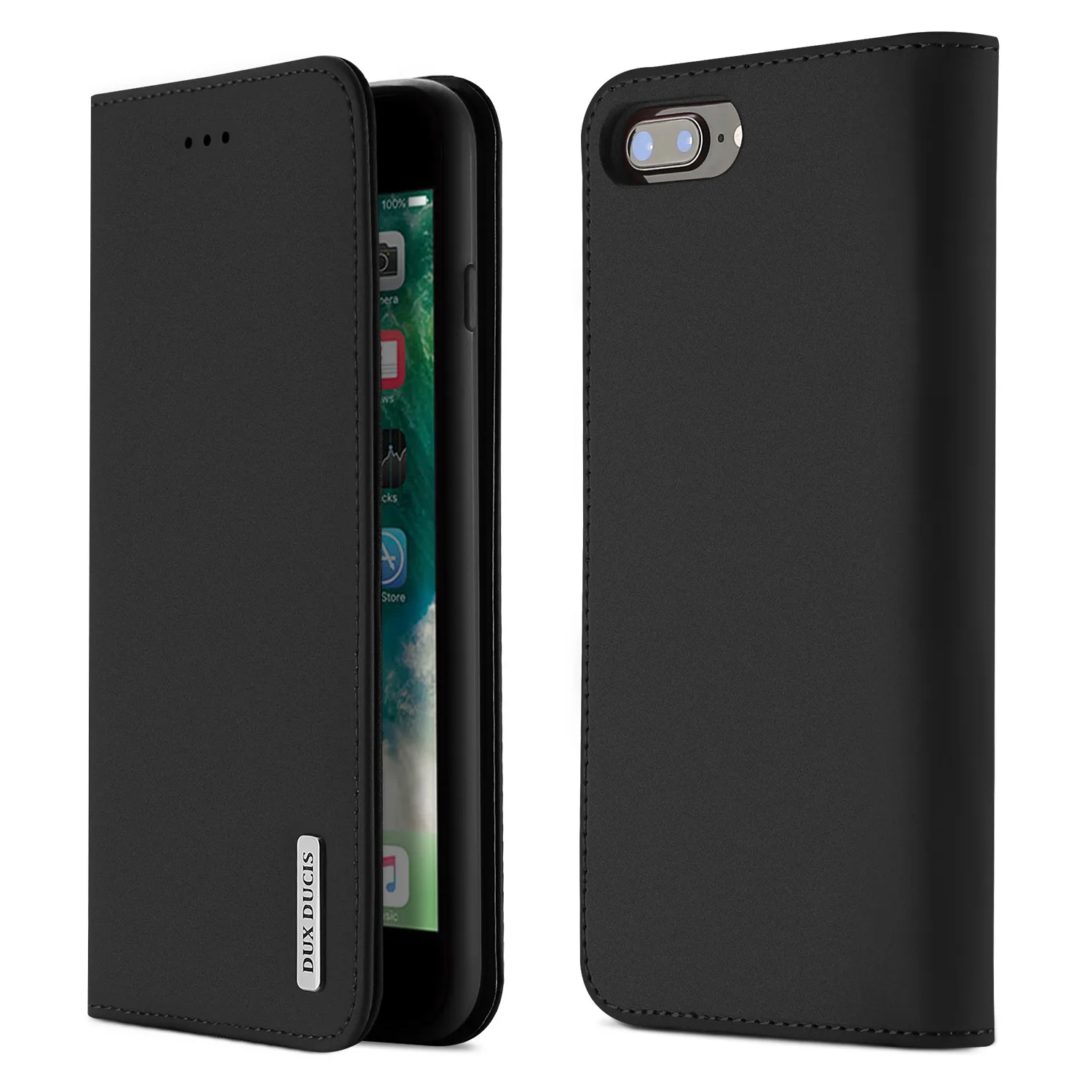 

DUX DUCIS Luxury Genuine Leather Wallet Case for IPhone 11 Pro 11Pro 7 8 Plus Magnetic Flip Simple Cover for iPhone X XR XS Max