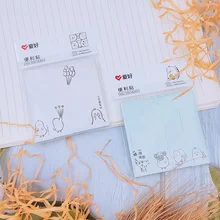 AIHAO – bloc Notes autocollantes SN1640, 2 pièces, bloc Notes en forme de poulet Kawaii, papeterie scolaire et de bureau