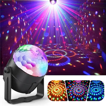 

Disco Light RGB LED Party Effect Ball Lamp Light Sound Activated laser lamp Projector Stage lamp DJ light Wedding party US plug