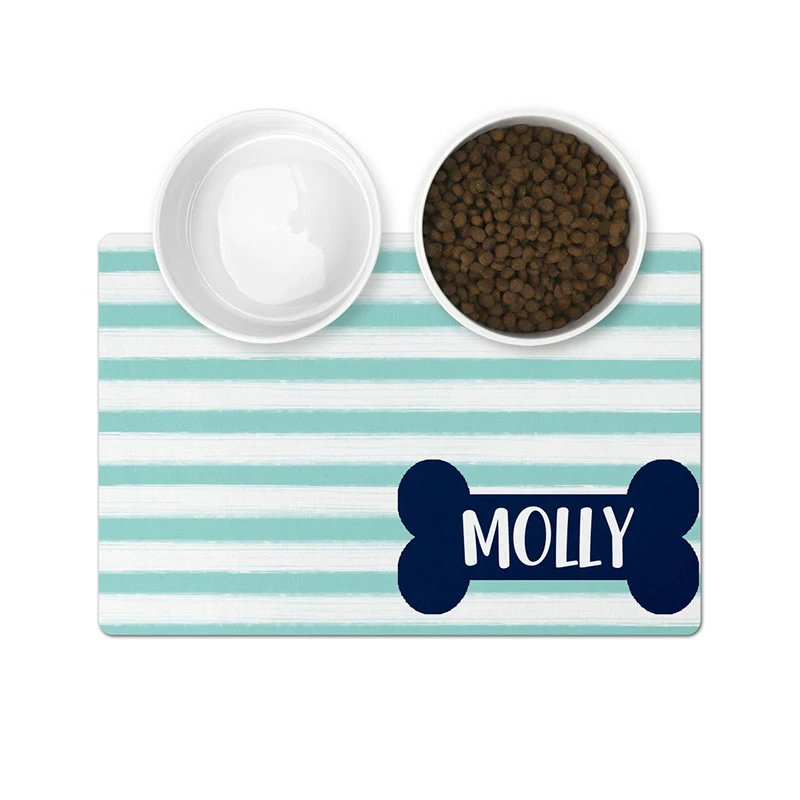 PU Leather Waterproof Pet Placemat Dog Mat Cat Mat Bowl Plate Pet Drinking Feeding Placemat Customize Name For Puppy And Kitten PU Leather Waterproof Pet Placemat Dog Mat Cat Mat Bowl Plate Pet Drinking Feeding Placemat Customize Name For Puppy And Kitten