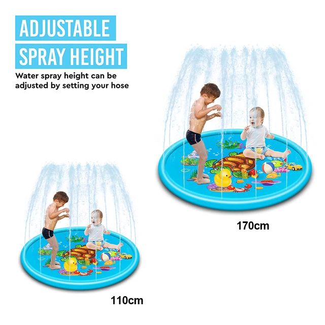 170cm Inflatable Spray Water animal inflatable water jet children sprinkler play mat carpet water games beach mat cushion toys 6