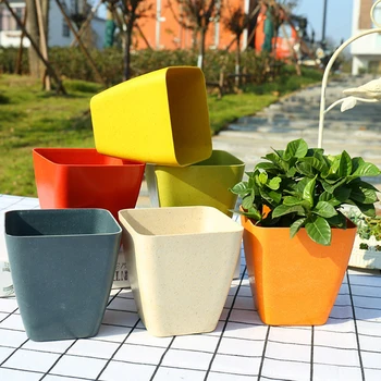 

2 Sets of Small Flower Pots Plant Fiber Succulent Flower Pots Home Gardening Decoration 10x9.5x6.5cm